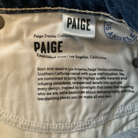 Paige destructed light colored jean shorts - Picture 5 of 10